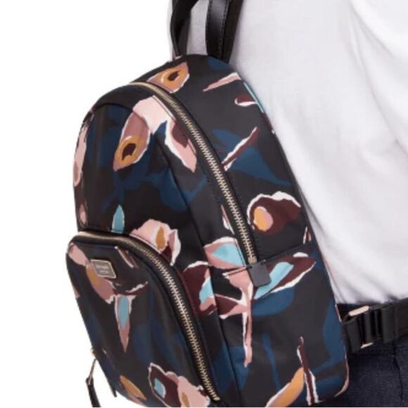Kate Spade ♠️ Floral Backpack - Black Multicolor